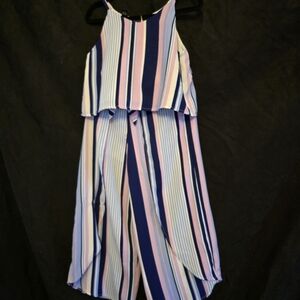 Lot Of 3 Dress Sets For Girl. 7/8 And Yellow Romper Is a 10 And New With Tags.